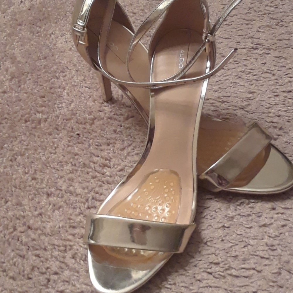 Gold Aldo heel sandal